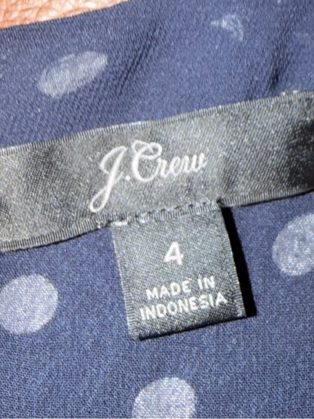 J. Crew Navy and White Polka Dot Midi Dress - Picture 3 of 3